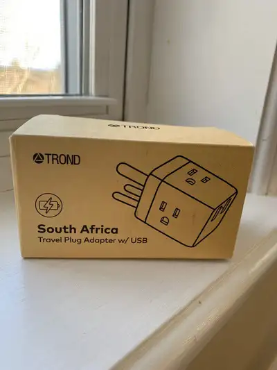 Travel plug adapter with USB, View more