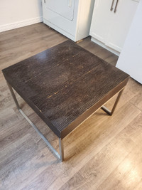 Coffee Table - Dark Wood + Metal