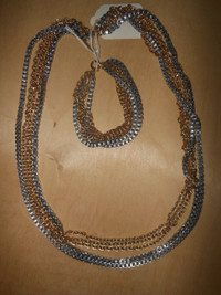 chain necklace and bracelet set