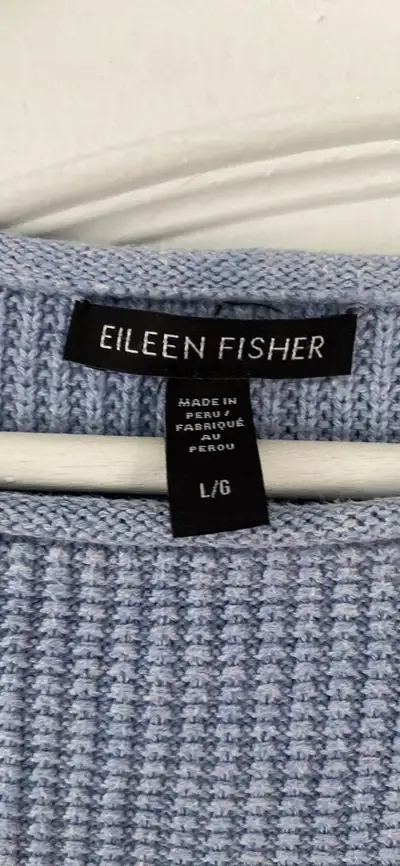 Light Blue Cotton Sweater-Eileen Fisher, View more