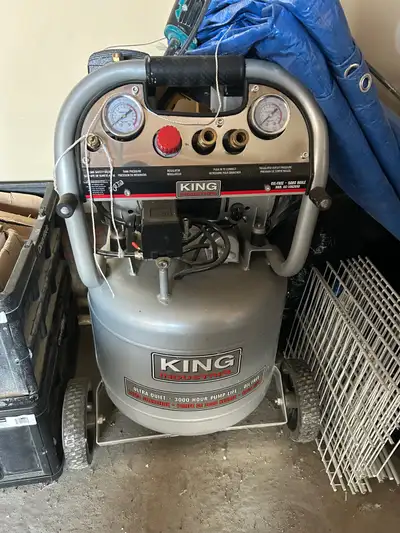 King industrial 10 gallon air compressor , View more