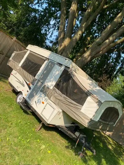 Tent trailer for sale, overall good condition but needs a small canvas repair, see picture. Propane...