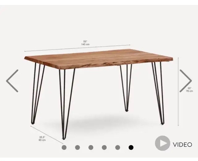 Pristine Structube Solid Acacia RENO Wood Dining Table Dining Tables