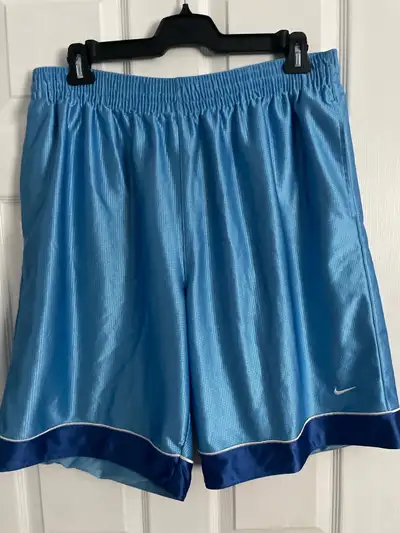 NIKE Shorts, Blue, Size XXL, 100% Polyester, Made In Thailand. Machine Washable. Drawstring Waist. P...