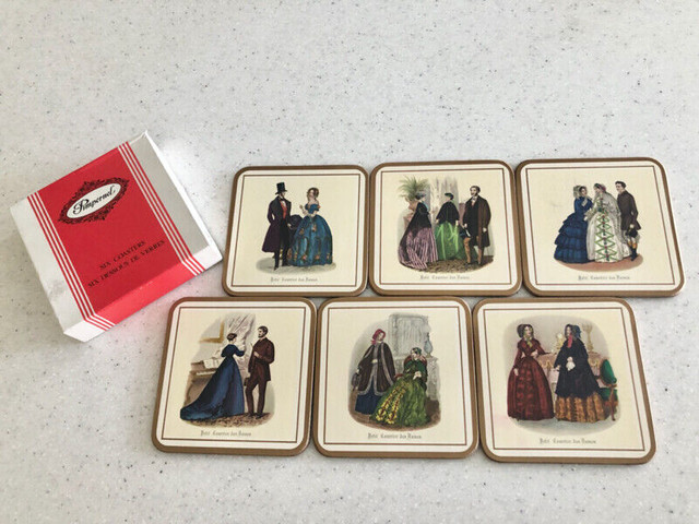 Pimpernel Coasters - 19th Century Fashion - Set of 6 in Arts & Collectibles in Markham / York Region - Image 2