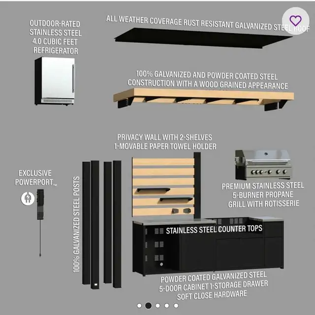 *NEW**Backyard Discovery Fusion Flame Outdoor Kitchen in BBQs & Outdoor Cooking in Mississauga / Peel Region - Image 3