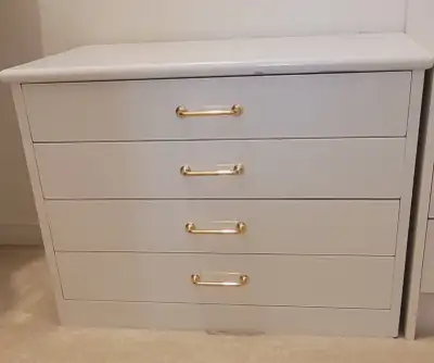 4 Solid Wood Drawers Dresser White Size28"x14 3/4"x20" (LxWxH), View more