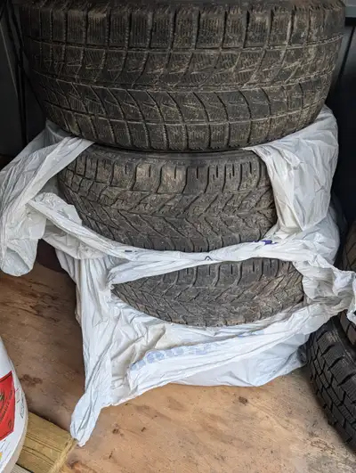 4 winter tires R16, no rims, barely used. Very low mileage.
