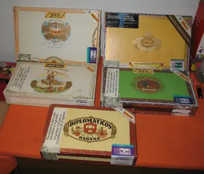 Cuba Havana Cigar Boxes (5) All Like New Condition -, View more