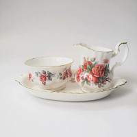 Royal Albert Centennial Rose Bone China Creamer & Open Sugar