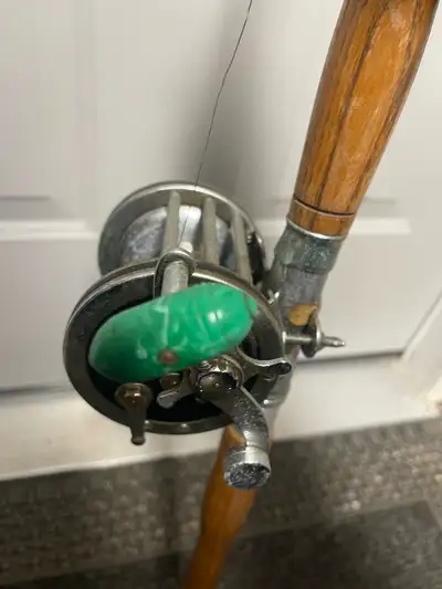 Vintage TrueTemper fishing rod with Penn Senator 3/0 reel, View more
