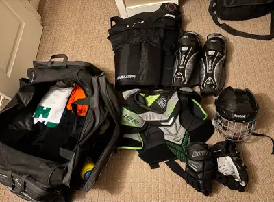 Hockey equipment set!  What a deal! Wow!, View more
