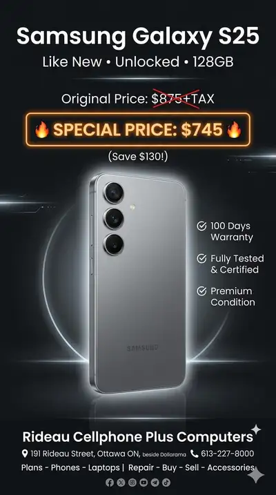 SPECIAL OFFER - SAMSUNG S25 “LIKE NEW”, View more