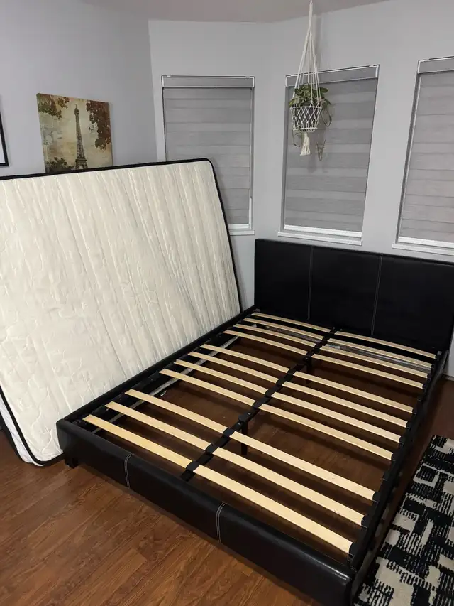 queen bed frame and mattress in Beds & Mattresses in Delta/Surrey/Langley - Image 2