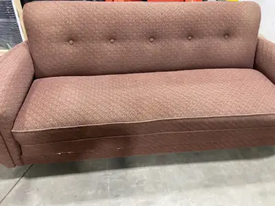 Free Retro Couch! Its on wheels and folds down into a bed! pick it up at 4519 35st SE, Monday to Fri...