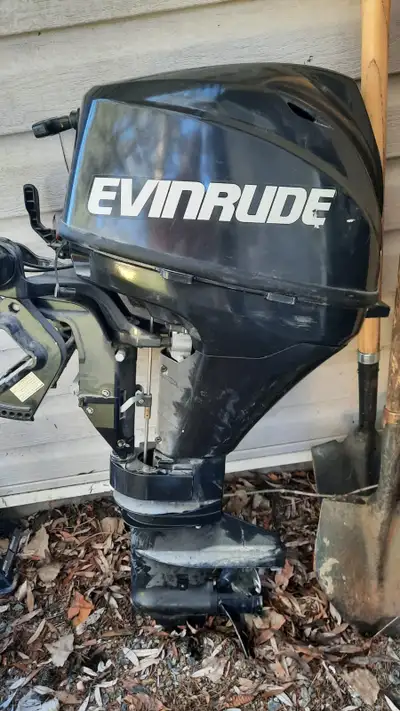 Evinrude Outboard Motor, 9.8 HP. 2020. Long shaft. 2 stroke. Used around 5 times, selling because we...