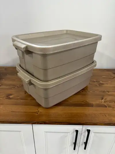 2 Roughneck Rubbermaid Totes, View more