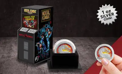 NEW 2020 Limited Ed Mortal Kombat Arcade Games 1oz Silver Coin, View more