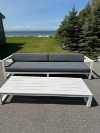 RH Outdoor Sofa and Coffee Table