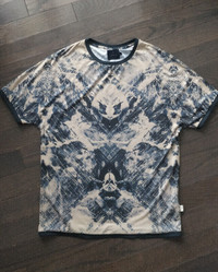 NEW Men's TOPMAN LUX Mirror Print T-Shirt Size Large