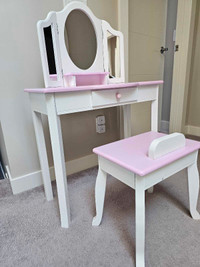 Premium Kids Vanity Set (Pink & White)