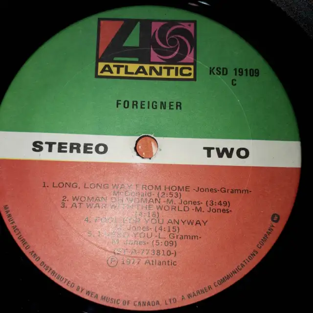 Vintage vinyl Foreigner 1977 Ksd 19109C63010223516417124