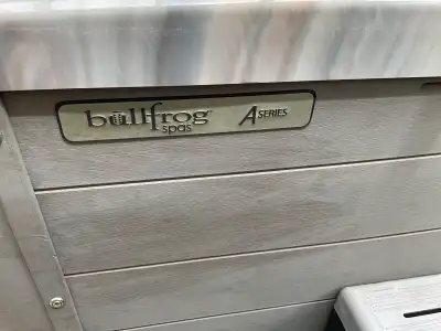 Bullfrog A series hot tub. Includes lid with roll bar and steps. High end tub, one of the best hot t...