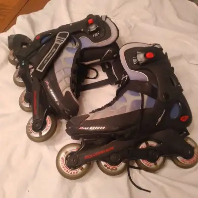 A pair of Rollerblades for sale. Size 10, in great shape. $10