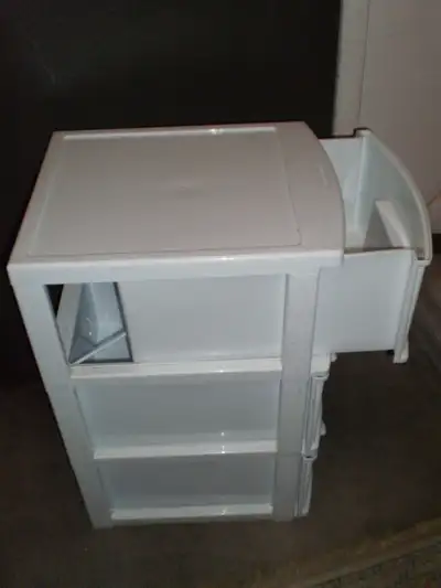 Gracious Living 3-Drawer Weave White Plastic Storage Tower, View more
