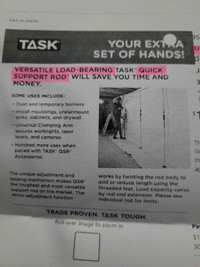 Task quick support rod