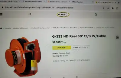 G-333 Heavy Duty Reel Cable (More @ www.bccranesstore.com) Heavy Duty Reel Description: G-333 HD Ree...