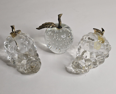 Vintage Fruit Paperweight Set of 3, View more