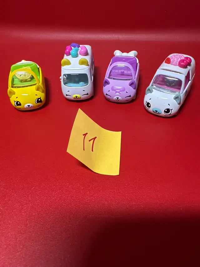 Lot- 11-Shopkins Cutie Cars Bundle