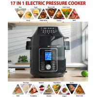 Electric Pressure Cooker with Air Fryer Lid Slow Cooker Steamer