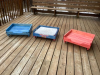 Pet Pallet Beds on Wheels-HANDCRAFTED W/NEW WOOD- 24 in x 20