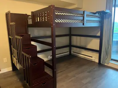 Sturdy Wooden Loft Bed, View more