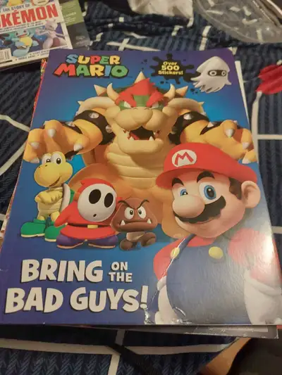 Dive into the Mushroom Kingdom with this Super Mario sticker book, packed with over 500 stickers fea...