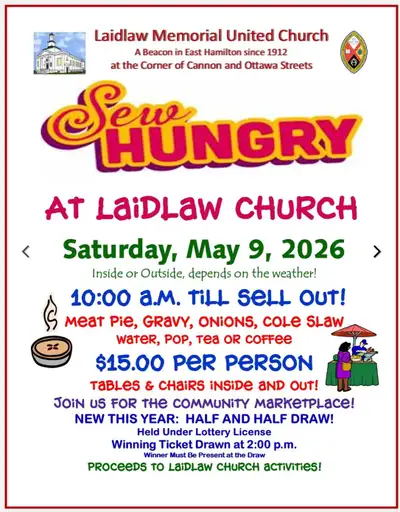 VENDORS WANTED! If you want a table to sell your goods during our Sew Hungry event go to Laidlaw Mem...