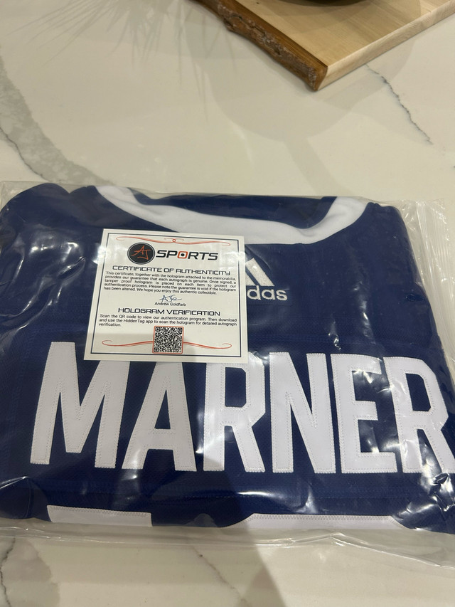  Mitch Marner signed Jersey custom frame in Arts & Collectibles in Markham / York Region - Image 2