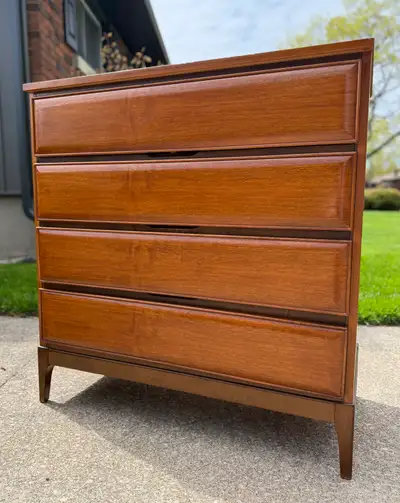 MCM/MID CENTURY MODERN WALNUT TALLBOY DRESSER, View more