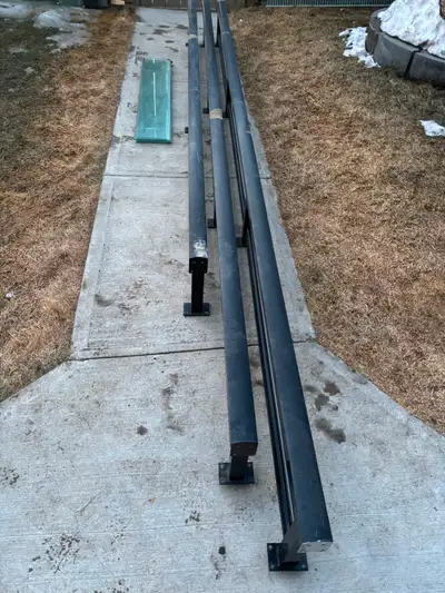 Black Aluminum Deck Hand/Guard Railing With Glass Panels (35'), View more