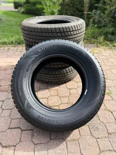 Goodyear winter tires in 235/65R17 with an excellent 12/32 tread depth and 2324 date code, meaning t...