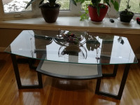 tempered glass, coffee table