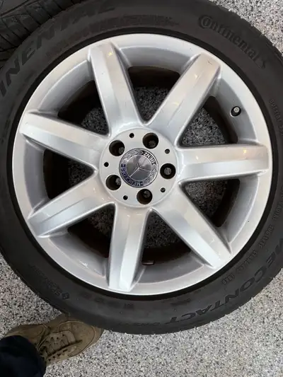 These are four original Mercedes 17 inch rims from a 2004 Mercedes SL500. Rims are in very good shap...