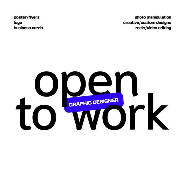 HIRE ME! Graphic Designer for your personal projects
