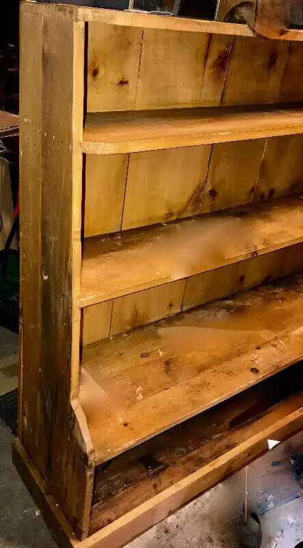 ANTIQUE CIRCA 1800 SOLID CANADIAN PINE SHELVING UNIT in Bookcases & Shelving Units in City of Toronto - Image 3