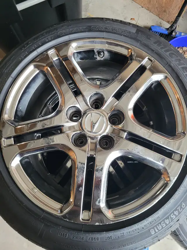 Acura Tires on Rims 245/45/18 in Tires & Rims in Cambridge - Image 2