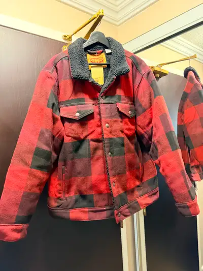 Relaxed Fit Sherpa Plaid Trucker Jacket -, View more