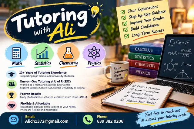 Math, Stats, Chemistry, and Physics Tutor