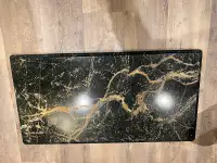Marble Table Top. Green with gold colour veining.